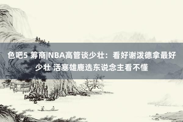 色吧5 筹商|NBA高管谈少壮：看好谢泼德拿最好少壮 活塞雄鹿选东说念主看不懂