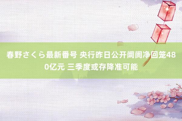 春野さくら最新番号 央行昨日公开阛阓净回笼480亿元 三季度或存降准可能