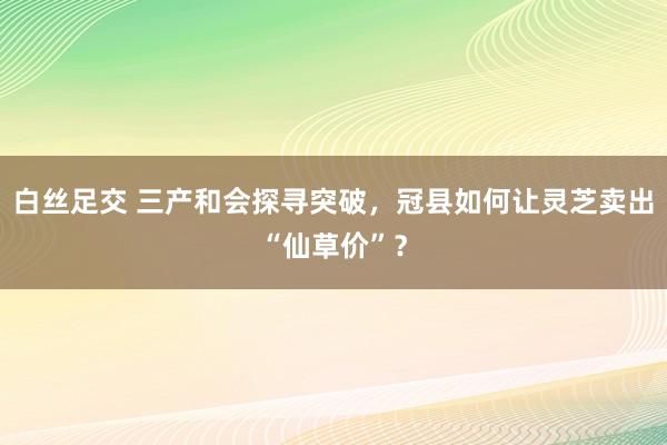 白丝足交 三产和会探寻突破，冠县如何让灵芝卖出“仙草价”？