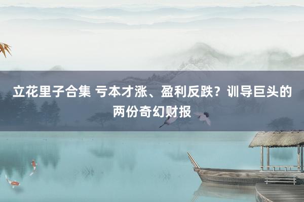 立花里子合集 亏本才涨、盈利反跌？训导巨头的两份奇幻财报